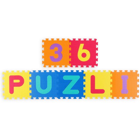 Duża mata piankowa, puzzle, litery kolorowe 36 szt. Duża mata piankowa, puzzle, litery kolorowe 36 szt.