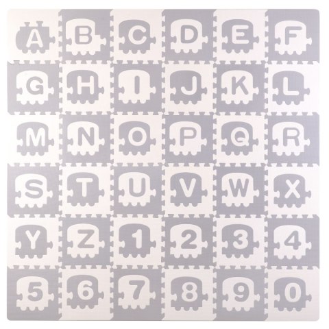 Duża mata piankowa, puzzle, pociąg, literki 36 szt. Duża mata piankowa, puzzle, pociąg, literki 36 szt.