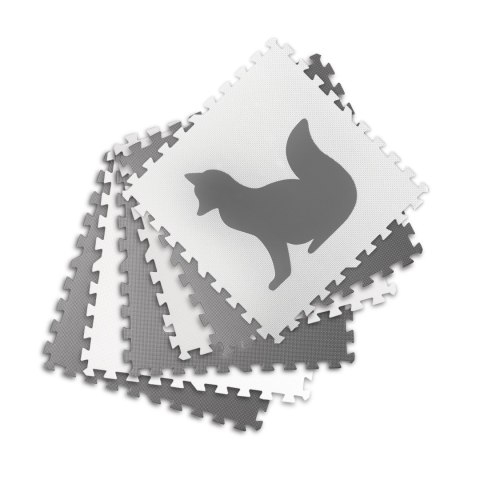 Duża mata piankowa, puzzle, zwierzątka białe i szare 6 szt. Duża mata piankowa, puzzle, zwierzątka białe i szare 6 szt.