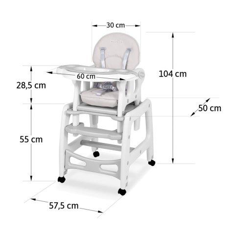 Krzesełko do karmienia 5w1 Sinco szare Krzesełko do karmienia 5w1 Sinco szare