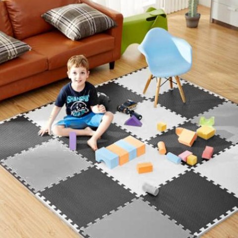 Mata piankowe duże puzzle piankowe szachownica 180x180cm 9szt Mata piankowe duże puzzle piankowe szachownica 180x180cm 9szt
