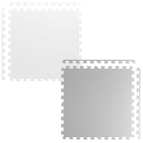 Piankowa mata puzzle biało-szara 60 x 60 cm 9 szt. Piankowa mata puzzle biało-szara 60 x 60 cm 9 szt.
