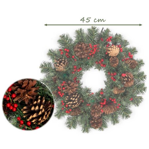 Stroik świąteczny 45 cm z lampkami LED Plonos 4835 Stroik świąteczny 45 cm z lampkami LED Plonos 4835