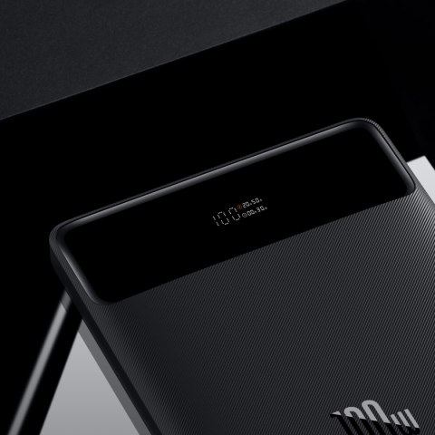 Powerbank 20000 mAh 2x USB-A 2x USB-C 100W + kabel USB-C - czarny