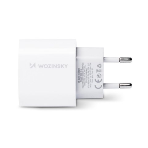 Szybka ładowarka USB C PD 20W + kabel USB C / Lightning 1m biały