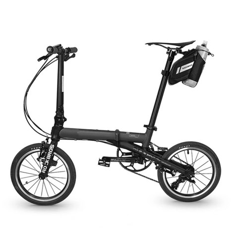 Torba rowerowa pod siodełko z kieszonką na butelkę bidon 1.5l - czarna