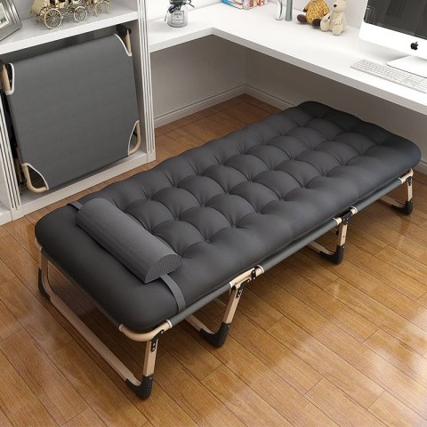 Składane łóżko turystyczne BIZNESOWE, polowe, kanadyjka PREMIUM 75 cm - kolor szary 2 Składane łóżko turystyczne BIZNESOWE, polowe, kanadyjka PREMIUM 75 cm - kolor szary 2