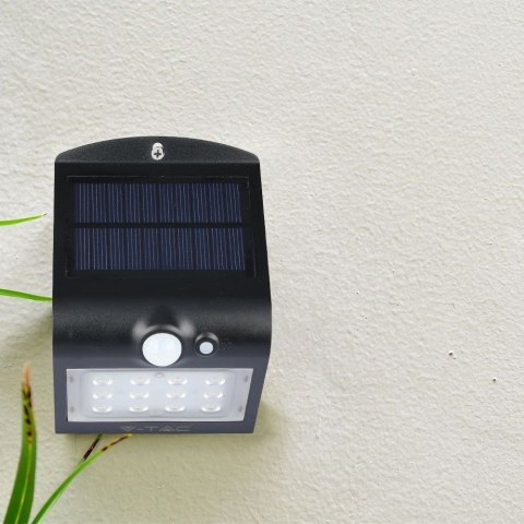 Trójkątna Lampa Solarna 1.5W, Czarna V-TAC Trójkątna Lampa Solarna 1.5W, Czarna V-TAC