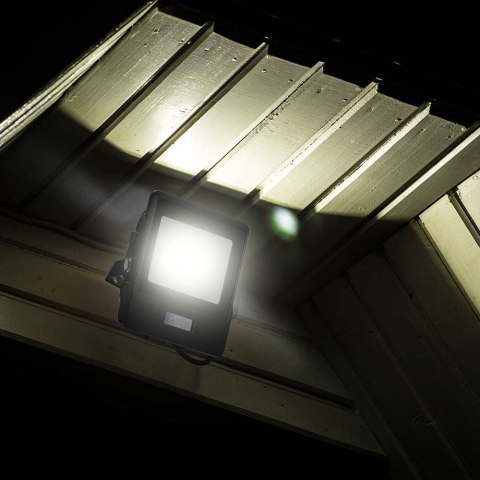 Naświetlacz LED SMD 10W z Czujnikiem Ruchu Barwa 4000K, Obudowa Czarna - V-TAC