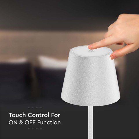 Lampa Podłogowa LED Biała Ładowalna 3000K 4W V-TAC Lampa Podłogowa LED Biała Ładowalna 3000K 4W V-TAC