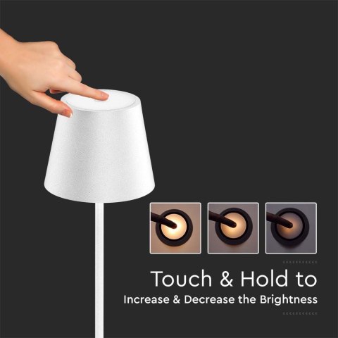 Lampa Podłogowa LED Biała Ładowalna 3000K 4W V-TAC Lampa Podłogowa LED Biała Ładowalna 3000K 4W V-TAC