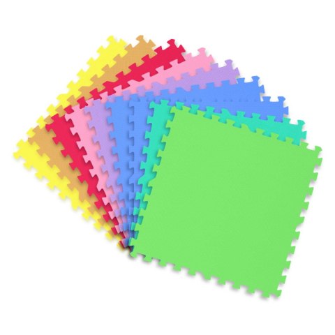 Mata piankowa puzzle 180x180cm 9 szt. wielokolorowa Mata piankowa puzzle 180x180cm 9 szt. wielokolorowa