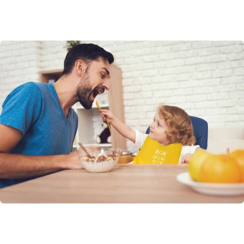 Śliniaczek silikonowy do karmienia Ricokids żółty Śliniaczek silikonowy do karmienia Ricokids żółty