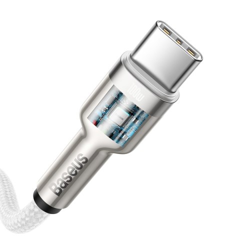 Kabel przewód USB-C - USB-C Series Metal Data PD QC SCP 100W 5A 1m - biały Kabel przewód USB-C - USB-C Series Metal Data PD QC SCP 100W 5A 1m - biały