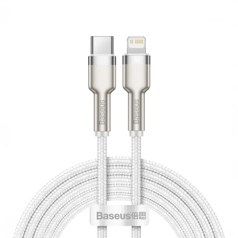 Kabel przewód do iPhone USB-C - Lightning Series Metal Data 20W PD 2m - biały Kabel przewód do iPhone USB-C - Lightning Series Metal Data 20W PD 2m - biały