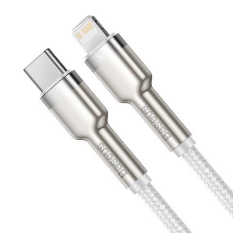 Kabel przewód do iPhone USB-C - Lightning Series Metal Data 20W PD 2m - biały Kabel przewód do iPhone USB-C - Lightning Series Metal Data 20W PD 2m - biały