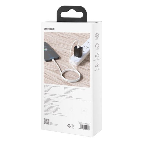 Kabel przewód do iPhone USB-C - Lightning Series Metal Data 20W PD 2m - biały Kabel przewód do iPhone USB-C - Lightning Series Metal Data 20W PD 2m - biały