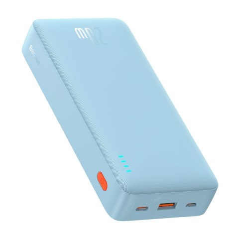 Powerbank 20000mAh Airpow 20W z kablem USB-A - USB-C 50cm - niebieski Powerbank 20000mAh Airpow 20W z kablem USB-A - USB-C 50cm - niebieski