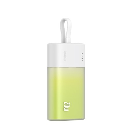Powerbank Popsicle 5200mAh 20W z kablem Lightning 60W/20V/3A/30cm - biało-zielony