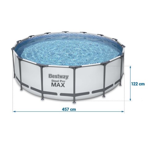 Basen ogrodowy stelażowy 457 x 122 cm 11w1 Bestway 56438 Basen ogrodowy stelażowy 457 x 122 cm 11w1 Bestway 56438
