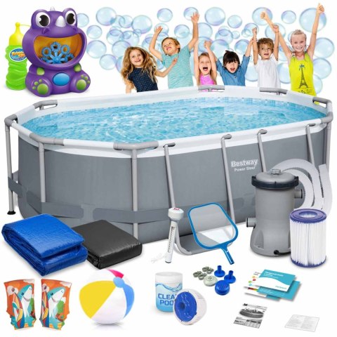 Basen ogrodowy stelażowy 305 x 200 x 84 cm 17w1 Bestway 5614A + maszynka do baniek GRATIS Basen ogrodowy stelażowy 305 x 200 x 84 cm 17w1 Bestway 5614A + maszynka do baniek GRATIS