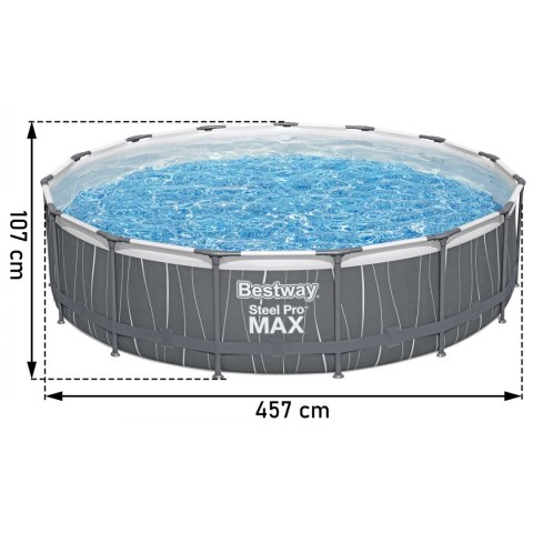 Basen ogrodowy stelażowy 457 x 107 cm 13w1 Bestway 561GD