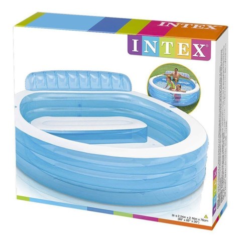 Basen dmuchany z ławeczką 229 x 218 x 79 cm INTEX 57190 Basen dmuchany z ławeczką 229 x 218 x 79 cm INTEX 57190