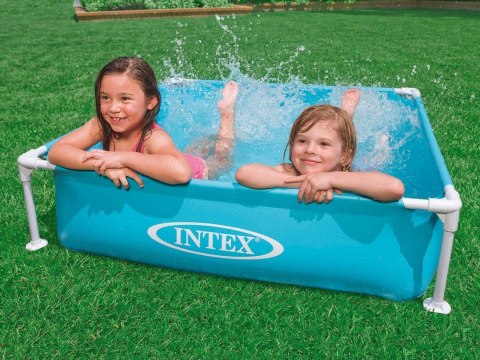 Basen stelażowy Mini dla dzieci turkusowy 122 x 122 x 30 cm INTEX 57173 Basen stelażowy Mini dla dzieci turkusowy 122 x 122 x 30 cm INTEX 57173