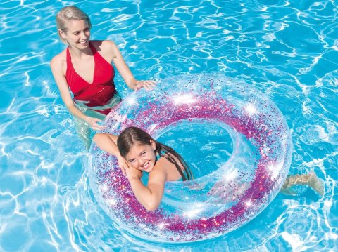 Koło do pływania brokatowe INTEX 56274 różowy Koło do pływania brokatowe INTEX 56274 różowy