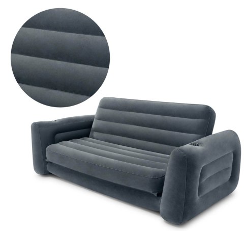 Sofa materac welurowy 2w1 + pompka INTEX 66552-66640 Sofa materac welurowy 2w1 + pompka INTEX 66552-66640