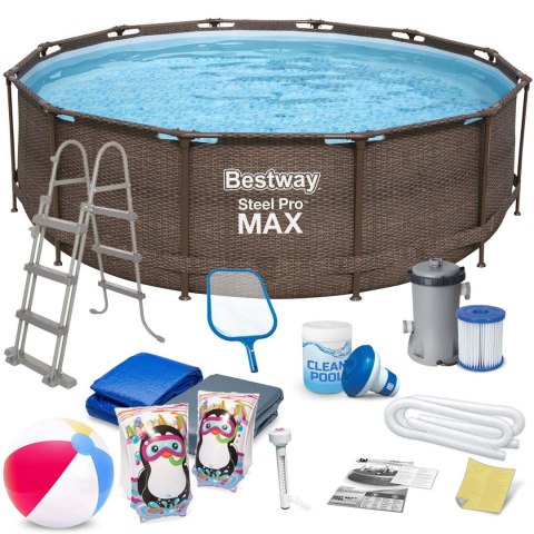 Basen ogrodowy stelażowy 366 x 100 cm 18w1 Bestway 56709 Basen ogrodowy stelażowy 366 x 100 cm 18w1 Bestway 56709