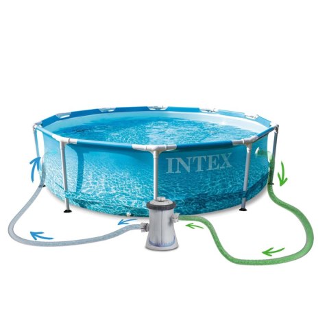 Basen stelażowy 305x76 cm 16w1 INTEX 28208 + maszynka do baniek GRATIS