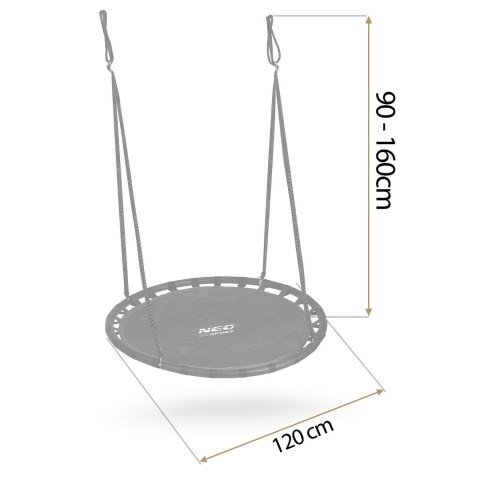 Huśtawka bocianie gniazdo Neo-Sport Swingo 120 cm