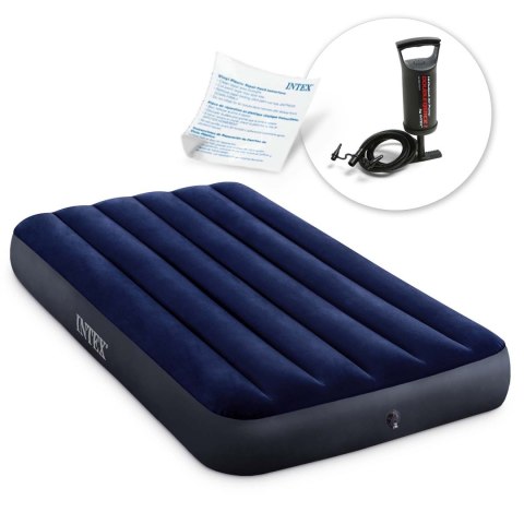 Materac dmuchany 191x99x25 cm z pompką tłokową INTEX 64757 Materac dmuchany 191x99x25 cm z pompką tłokową INTEX 64757