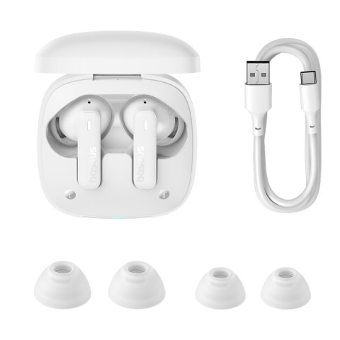 Słuchawki bezprzewodowe Bowie E19 TWS dokanałowe USB-C - białe Słuchawki bezprzewodowe Bowie E19 TWS dokanałowe USB-C - białe