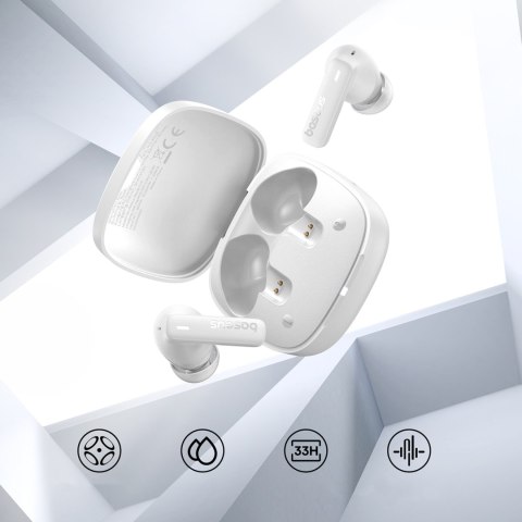 Słuchawki bezprzewodowe Bowie E19 TWS dokanałowe USB-C - białe Słuchawki bezprzewodowe Bowie E19 TWS dokanałowe USB-C - białe