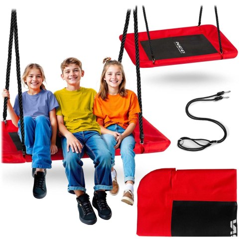 Huśtawka bocianie gniazdo prostokątna Neo-Sport Swingo 110 x 70 cm