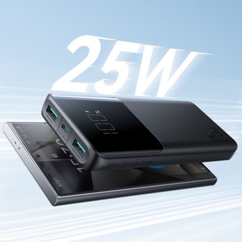 Powerbank 10000mAh 25W 2x USB-A 1x USB-C SFC - czarny Powerbank 10000mAh 25W 2x USB-A 1x USB-C SFC - czarny