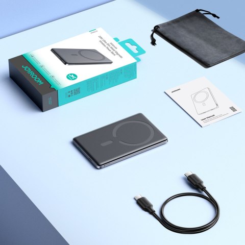 Powerbank 5000mAh USB-C 20W PD i ładowaniem indukcyjnym 15W - szary Powerbank 5000mAh USB-C 20W PD i ładowaniem indukcyjnym 15W - szary
