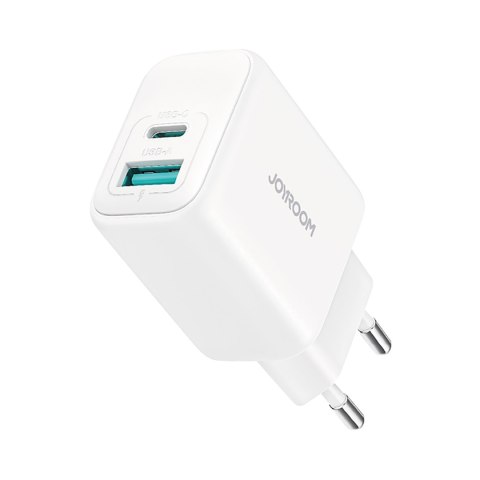 Ładowarka sieciowa USB-C USB-A 20W PD QC 3.0 - biała Ładowarka sieciowa USB-C USB-A 20W PD QC 3.0 - biała