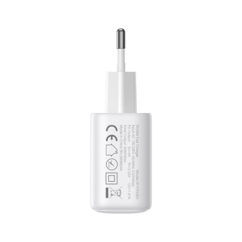 Ładowarka sieciowa USB-C USB-A 20W PD QC 3.0 - biała Ładowarka sieciowa USB-C USB-A 20W PD QC 3.0 - biała