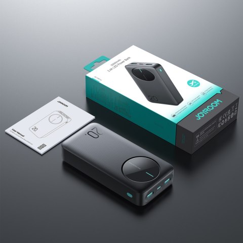 Powerbank JR-PBF14 20000mAh 2.4A 2x USB-A 1x USB-C - czarny Powerbank JR-PBF14 20000mAh 2.4A 2x USB-A 1x USB-C - czarny