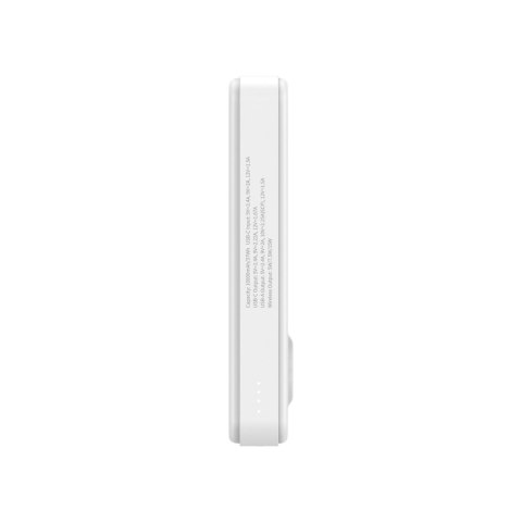 Powerbank magnetyczny Qi2 10000mAh z podstawką USB-A USB-C 22.5W PD - biały