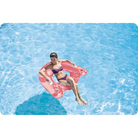 Fotel do pływania z uchwytami 147 x 99 cm różowy INTEX 58859 Fotel do pływania z uchwytami 147 x 99 cm różowy INTEX 58859
