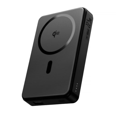Powerbank Airpow II 10000mAh Qi2 MagSafe 22.5W z kablem USB-C 20V 3A 30cm - czarny Powerbank Airpow II 10000mAh Qi2 MagSafe 22.5W z kablem USB-C 20V 3A 30cm - czarny