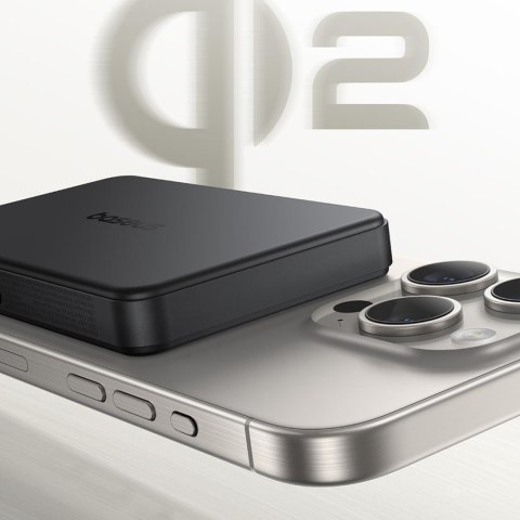 Powerbank Airpow II 10000mAh Qi2 MagSafe 22.5W z kablem USB-C 20V 3A 30cm - czarny Powerbank Airpow II 10000mAh Qi2 MagSafe 22.5W z kablem USB-C 20V 3A 30cm - czarny