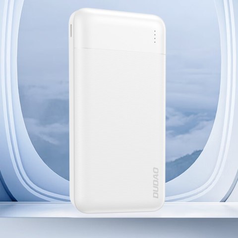 Powerbank K18-1W 10000mAh USB-A / USB-C / Micro USB - biały