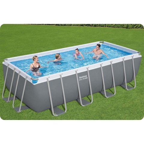 Basen ogrodowy stelażowy 488 x 244 x 122 cm 18w1 Bestway 56670