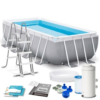 Basen ogrodowy stelażowy 400 x 200 x 100 cm 4w1 INTEX 26788