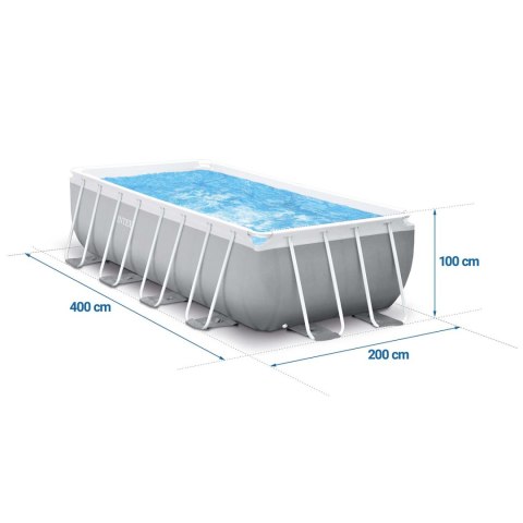Basen ogrodowy stelażowy 400 x 200 x 100 cm 4w1 INTEX 26788